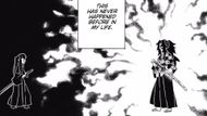 Muichiro trembling in the presence of Kokushibo (Image Credit: Shueisha)